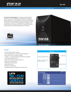 SL-511 - Forza Power Technologies Forza UPS United States