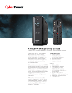 GX1325U Gaming Battery Backup