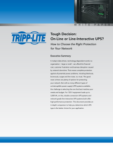 Tough Decision: On-line or Line-Interactive UPS?