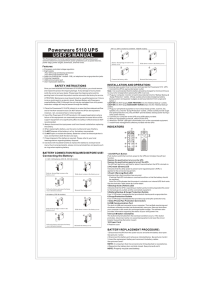 Powerware 5110 UPS USER`S MANUAL