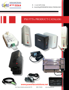 PSI Product Catalog - CORE Telecom Systems