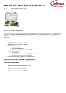 XMC 750 Watt Motor Control Application Kit