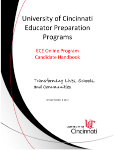 University of Cincinnati Educator Preparation Programs