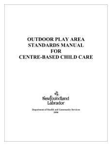 Outdoor Play Area Standards Manual