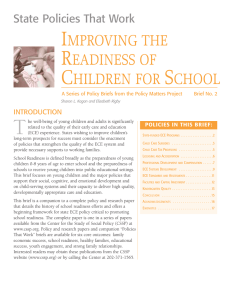 improving the readiness of children for school