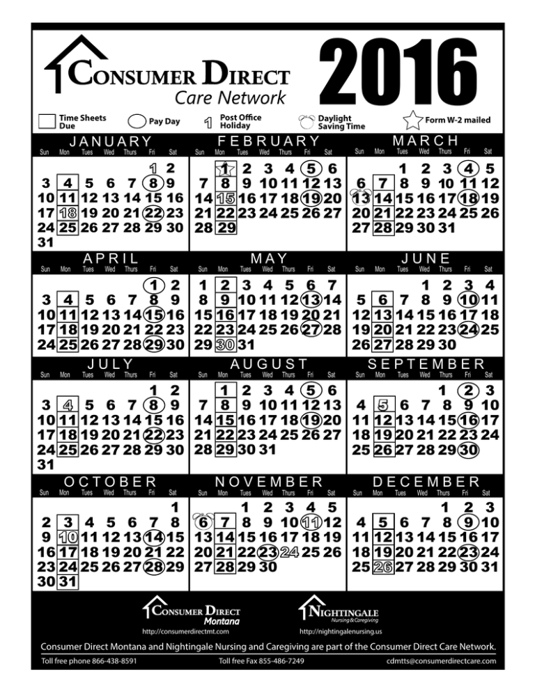 2016 Payroll Calendar (PDF 366 KB)