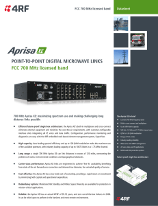 Aprisa XE Datasheet FCC 700 MHz