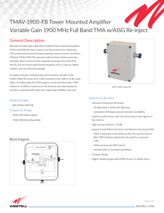 TMAV-1900-FB Tower Mounted Amplifier Variable Gain 1900 MHz