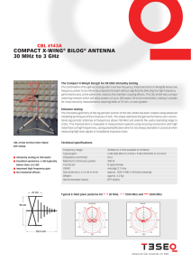 COMPACT X-WING® BILOG® ANTENNA 30 MHz to 3 GHz