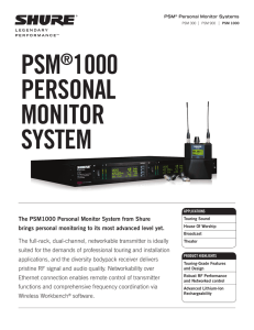 PSM 1000 Specification Sheet