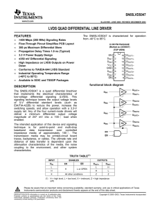 LVDS Quad Differential Line Driver (Rev. B