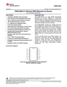 DS90LV048A 3V LVDS Quad CMOS Differential Line