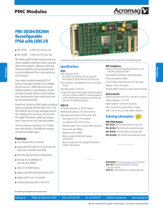 PMC-DX504/DX2004 Reconfigurable FPGA with LVDS I/O