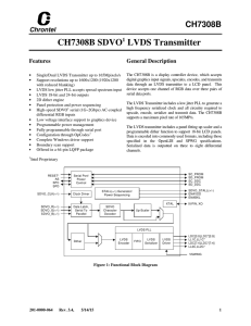 CH7308B SDVO LVDS Transmitter