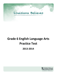 Grade 6 English Language Arts Practice Test