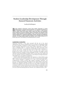 Student Leadership Development Through General