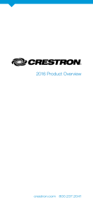Crestron Product Brochure 2016