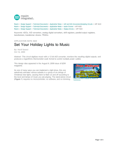 Set Your Holiday Lights to Music - Application Note