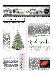 Cautions On Christmas Tree Lights