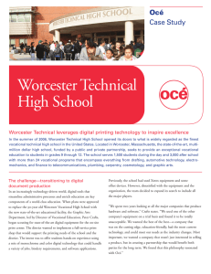 Worcester Technical High School - Océ | Printing for Professionals