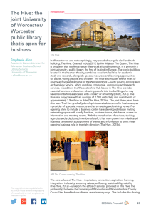 The Hive: the joint University of Worcester/ Worcester public library