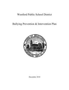 Bullying Plan - Westford Public Schools