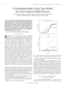 A Distributed Bulk-Oxide Trap Model for Al2O3 InGaAs MOS Devices