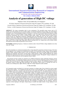 Analysis of generation of High DC voltage