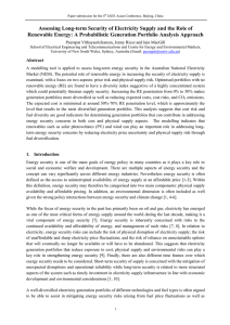 Assessing Long-term Security of Electricity Supply and the Role of