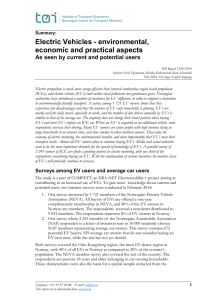 Electric Vehicles - environmental, economic and practical aspects