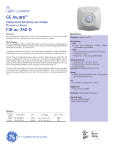 GE Aware™ Passive Infrared Ceiling Low Voltage