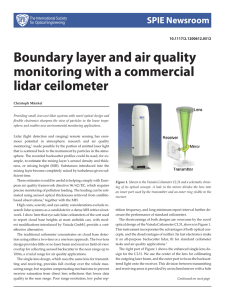 Boundary layer and air quality monitoring with a