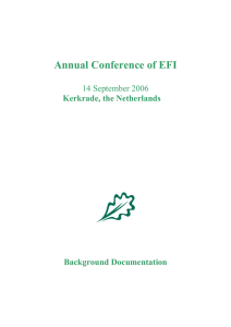Background documents_EFI 2006 Annual Conference