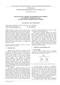 influence of various transmission line models on lightning