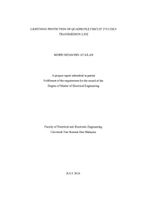LIGHTNING PROTECTION OF QUADRUPLE CIRCUIT 27511 32KV