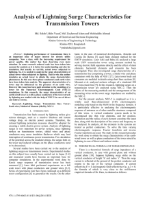 Analysis of Lightning Surge Characteristics for Transmission Towers