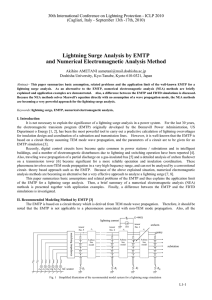 Lightning Surge Analysis by EMTP and Numerical