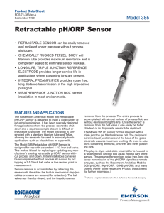 385 Retractable pH Sensor - Emerson Process Management