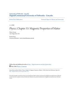 Physics, Chapter 33: Magnetic Properties of Matter