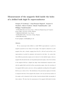 Measurement of the magnetic field inside the holes of a