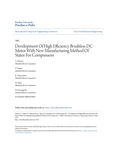 Development Of High Efficiency Brushless DC Motor - Purdue e-Pubs