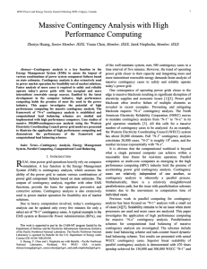 Massive Contingency Analysis with High Performance Computing