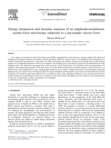 Energy dissipation and dynamic response of an amplitude