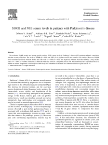 S100B and NSE serum levels in patients with Parkinson`s disease