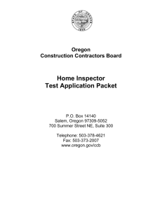 Home Inspector Test Application Packet