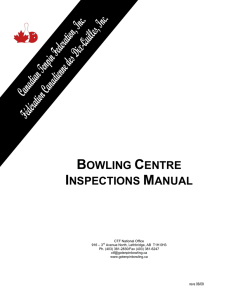 bowling centre inspections manual