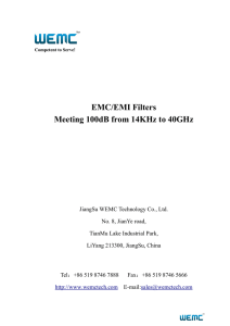 EMC/EMI Filters Meeting 100dB from 14KHz to 40GHz