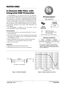 NUF6010MU - 6-Channel EMI Filter with