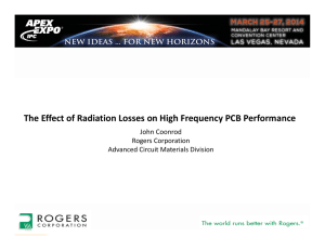 The Effect of Radiation Losses on High Frequency PCB Performance