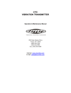 Product Manual - Vibration Transmitter Manual for VX Series